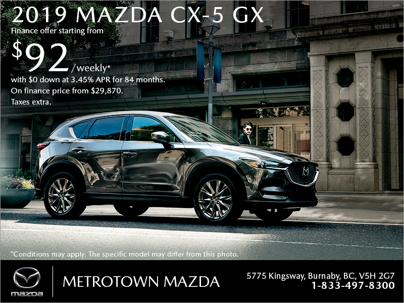 Get the 2019 Mazda CX-5 today!