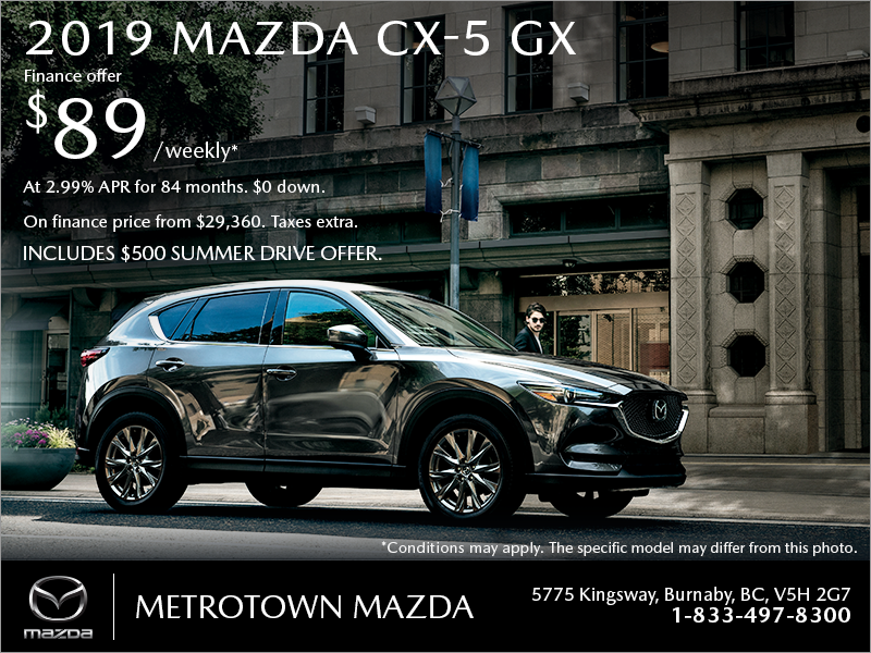 Get the 2019 Mazda CX-5 today!