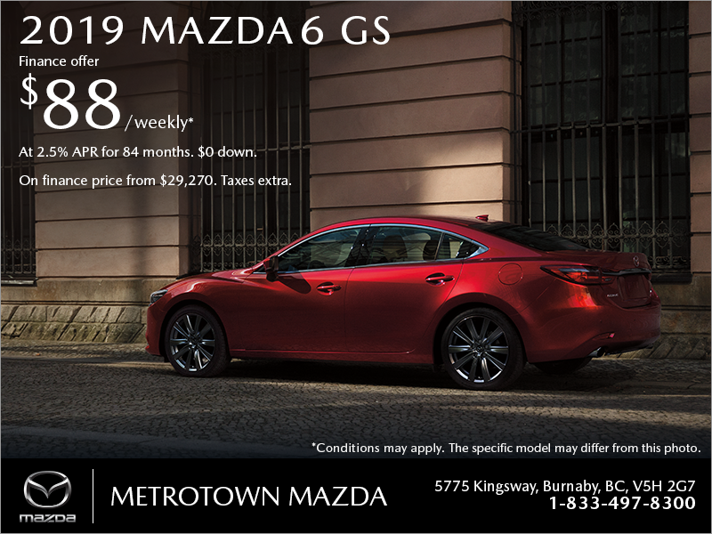 Get the 2019 Mazda6 today!