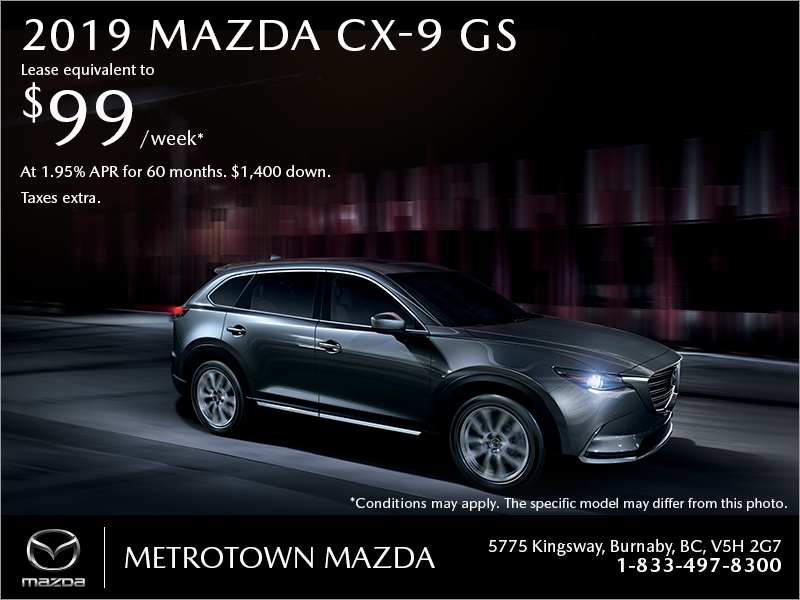 Get the 2019 Mazda CX-9 today!