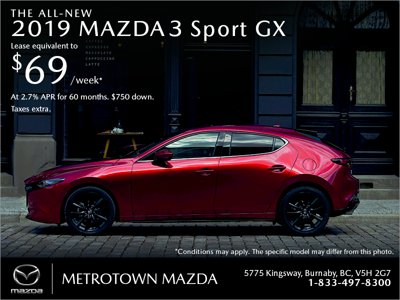 Get the 2019 Mazda3 Sport today!