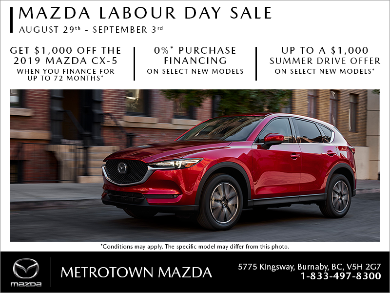 The Mazda Labour Day Sale