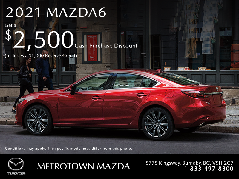 Get the 2021 Mazda6 today!