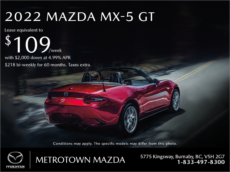 Get the 2022 Mazda MX-5 today!