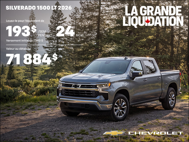 Le Chevrolet Silverado 1500 LT 2026