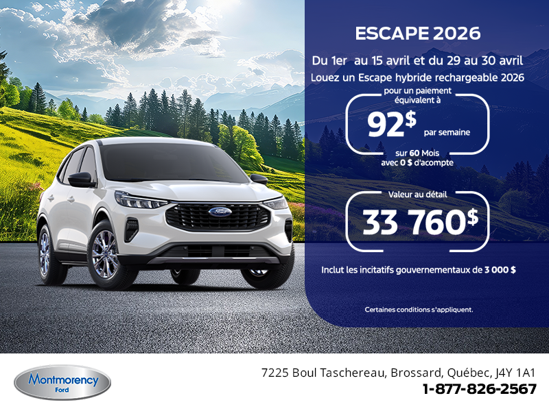 Ford Escape Hybride 2026