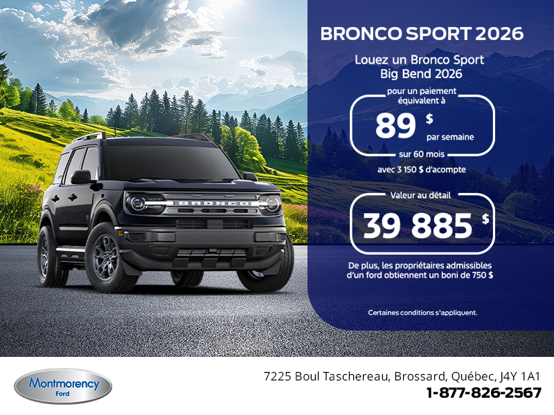 Ford Bronco Sport 2026