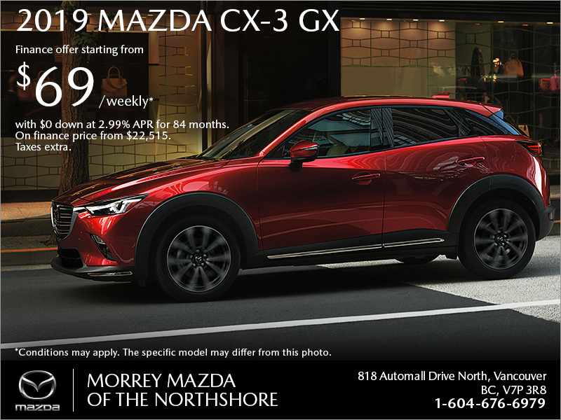 Get the new 2019 Mazda CX-3 today!