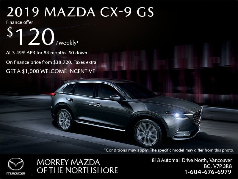 Get the 2019 Mazda CX-9 today!