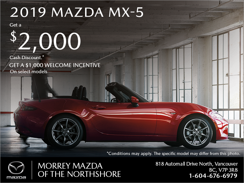Get the 2019 Mazda MX-5 today!
