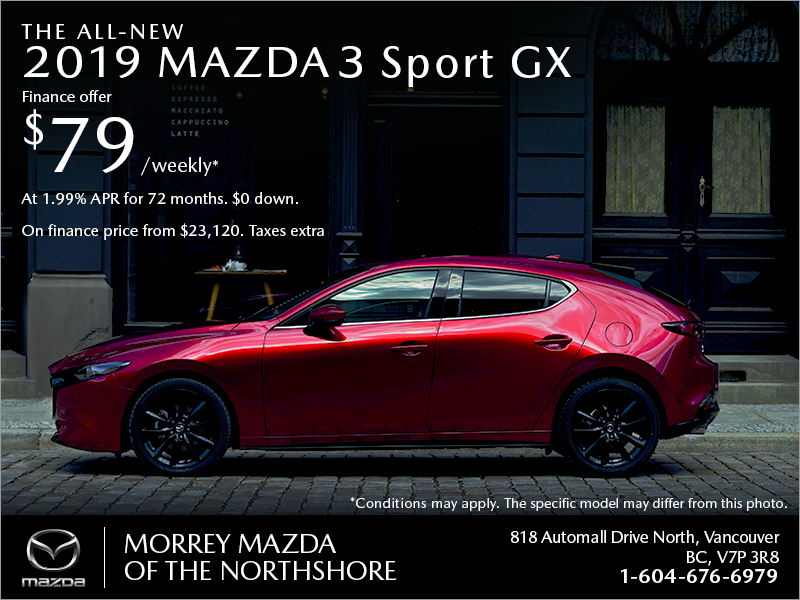 Get the 2019 Mazda3 Sport today!