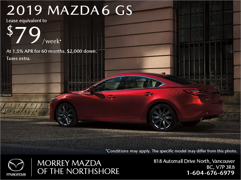 Get the 2019 Mazda6 today!