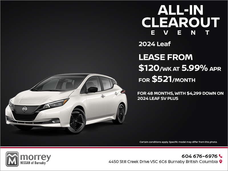 Get the 2024 Nissan Leaf Today!