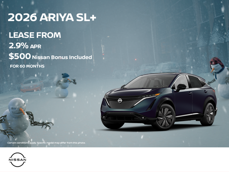 Get the 2026 Nissan Ariya SL+Today!