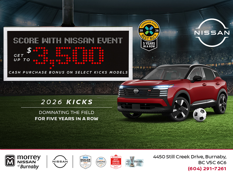 Get the 2026 Nissan Kicks Today!