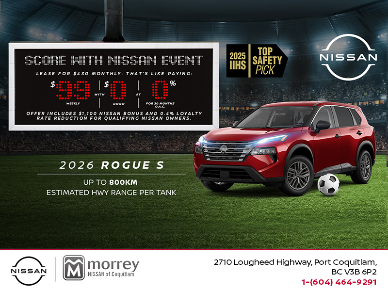 Get the 2026 Nissan Rogue S Today!