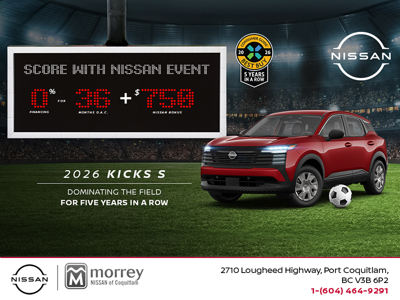 Get the 2026 Nissan Kicks S Today!
