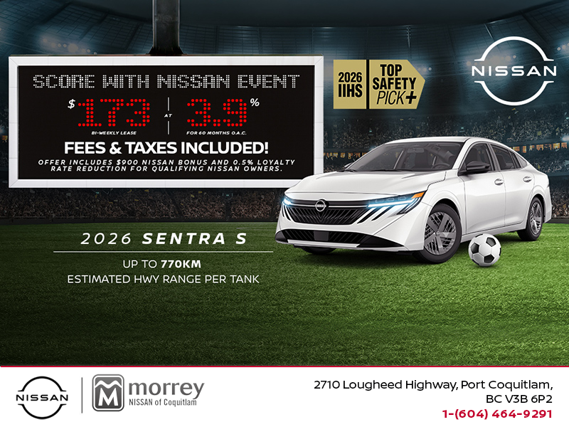 Get the 2026 Nissan Sentra S Today!