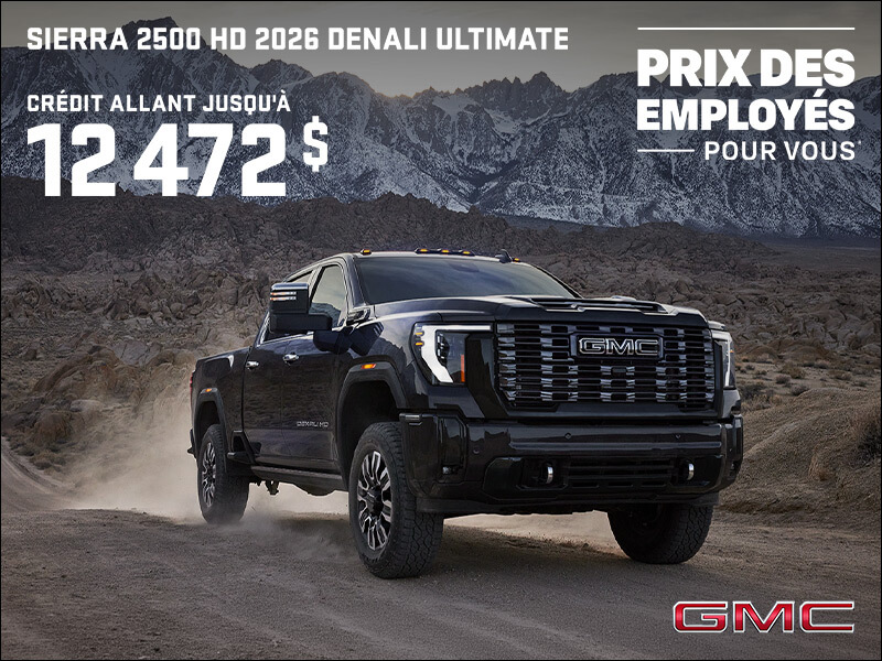 Le GMC  Sierra 2500 HD Denali Ultimate 2026