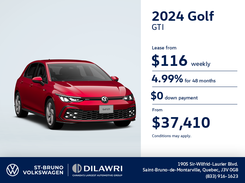 Get the 2024 Volkswagen Golf GTI