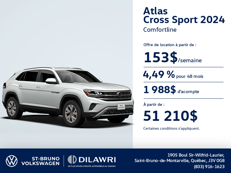 Procurez-vous le Volkswagen Atlas Cross Sport 2024