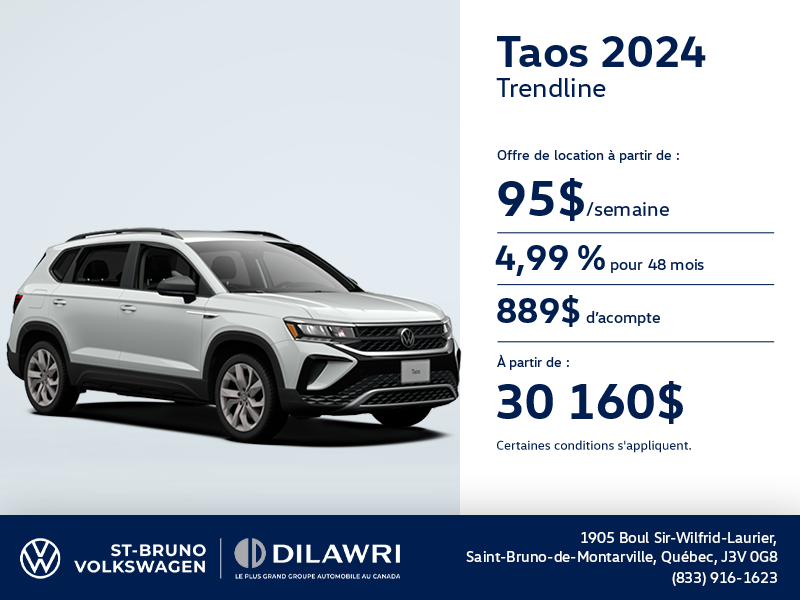 Procurez-vous le Volkswagen Taos 2024