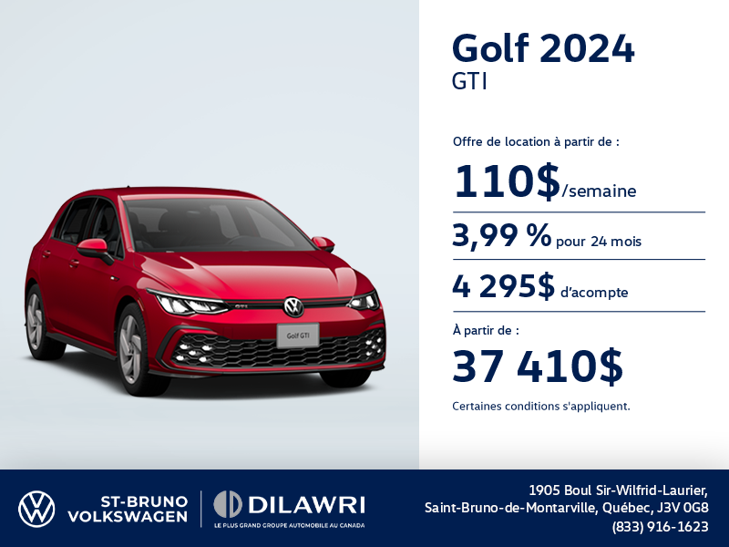 Procurez-vous la Volkswagen Golf Gti 2024