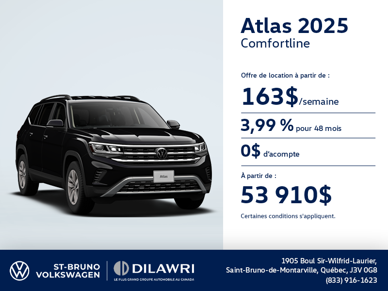 Procurez-vous le Volkswagen Atlas 2025