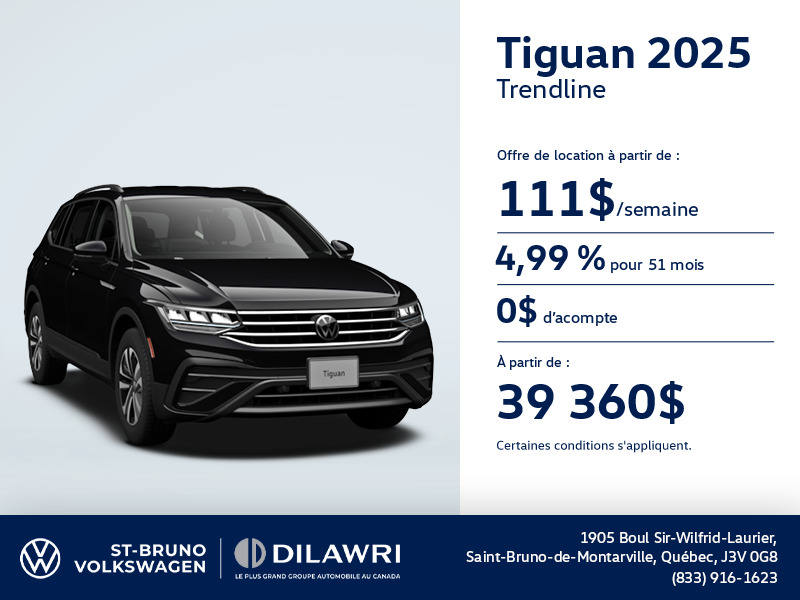 Procurez-vous le Volkswagen Tiguan 2025