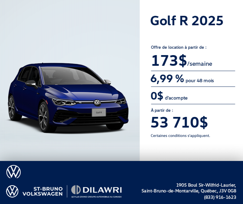 Procurez-vous la Volkswagen Golf R 2025