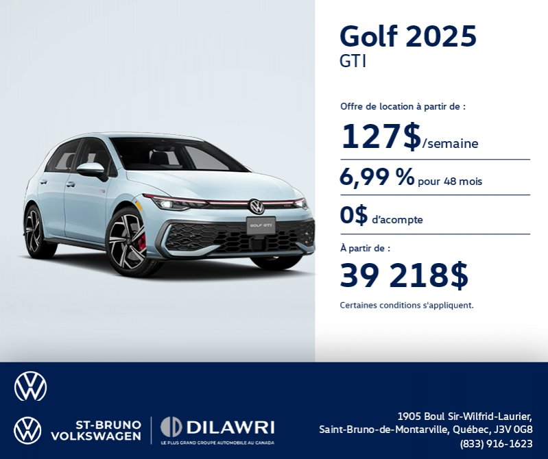 Procurez-vous la Volkswagen Golf Gti 2025