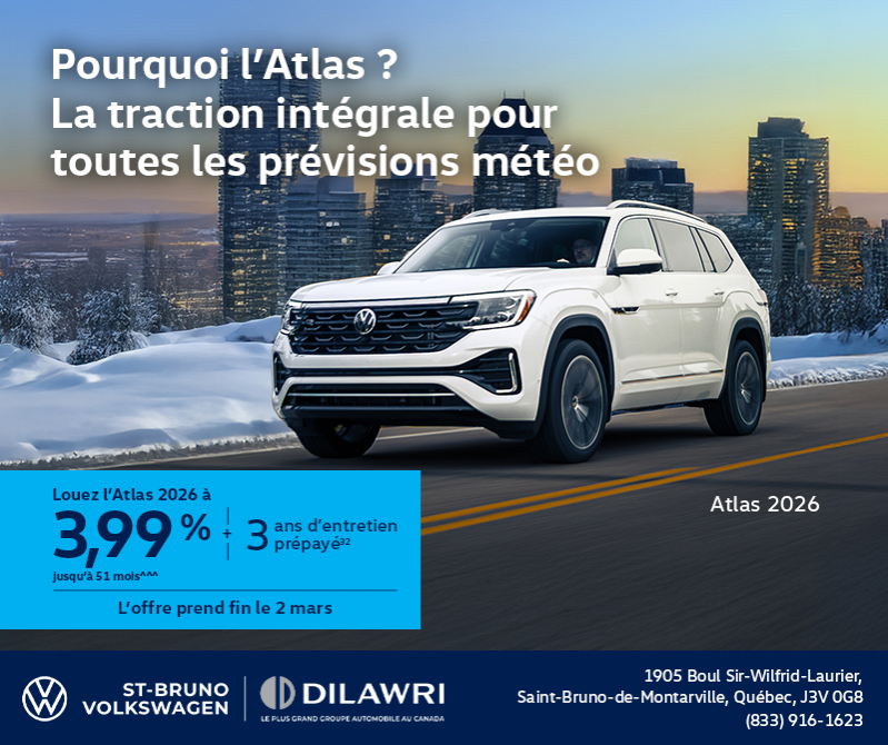 Procurez-vous le Volkswagen Atlas 2026