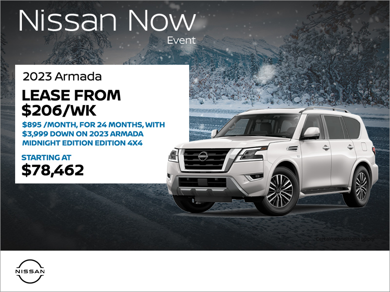 Get the 2023 Armada Today! Nissan Gabriel StJacques in Montreal