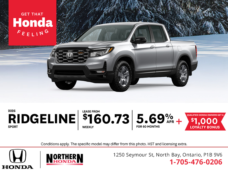 Get the 2026 Honda Ridgeline!