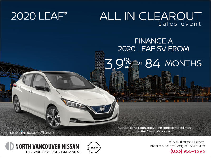 Get the 2020 Nissan Leaf Today!