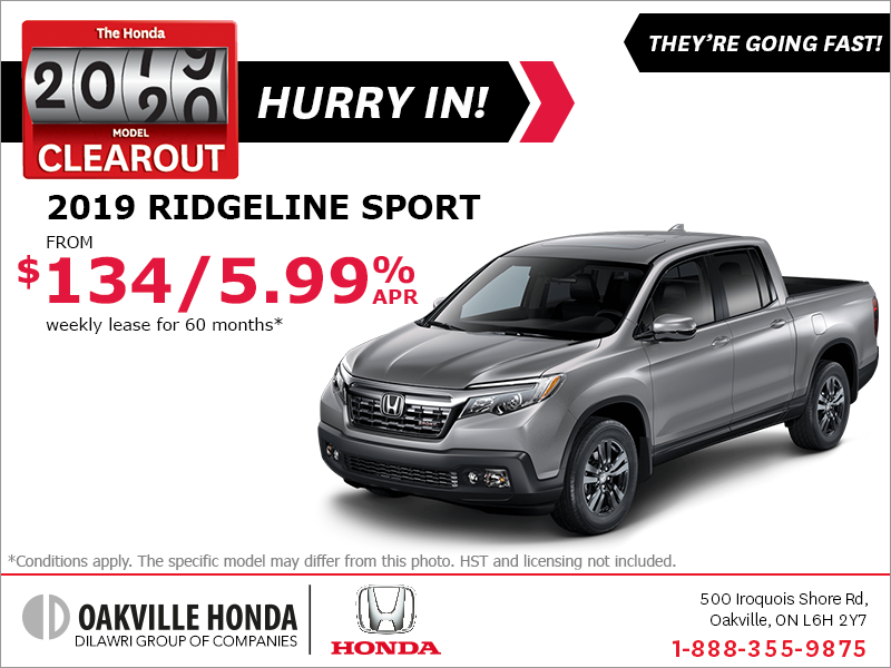Honda Ridgeline Lease >> Oakville Honda Lease The 2019 Honda Ridgeline Honda Ridgeline Lease >> Oakville Honda Lease The 2019 Honda Ridgeline