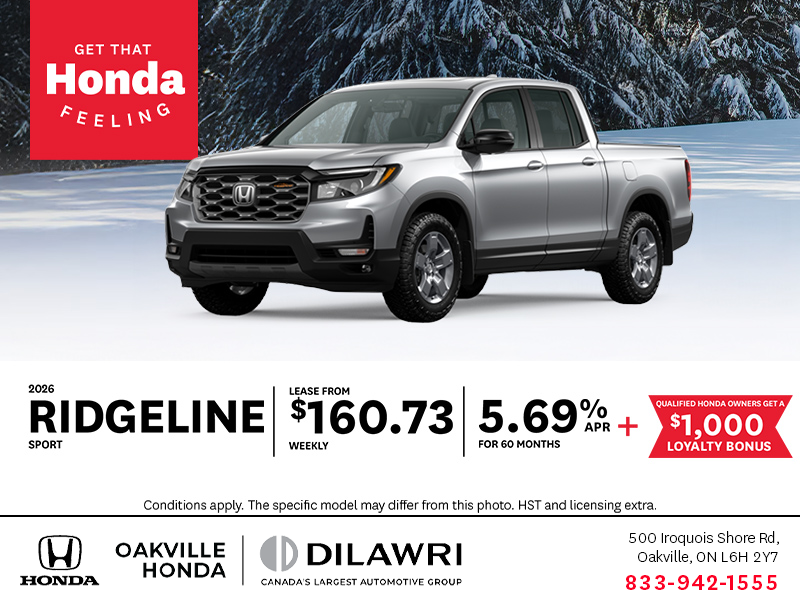 Get the 2026 Honda Ridgeline!