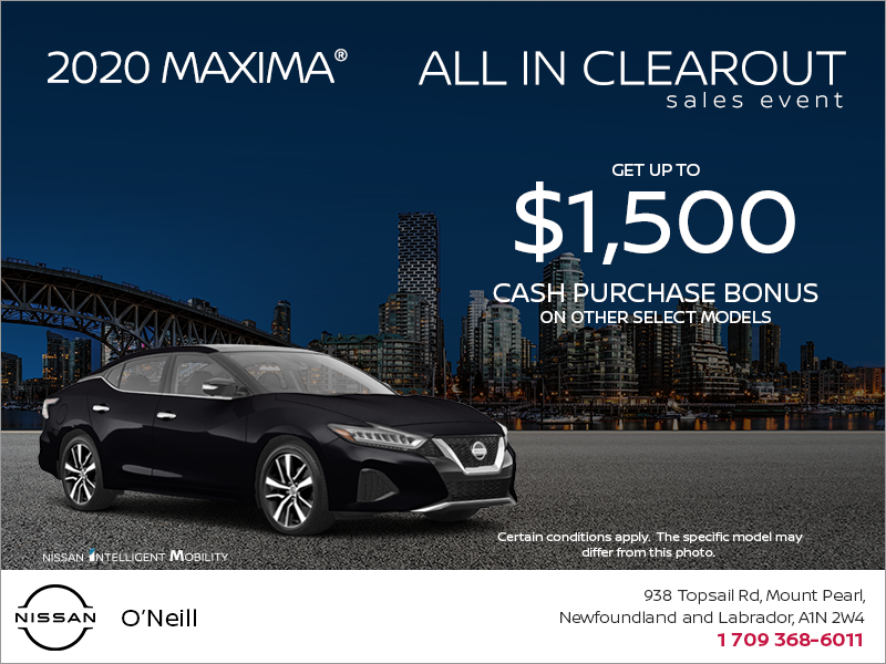 Get the 2020 Nissan Maxima Today!