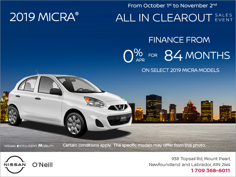 Get the 2019 Nissan Micra Today!