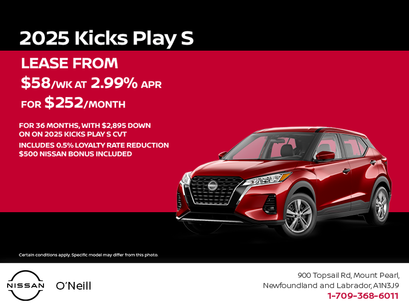Get the 2025 Nissan Kicks Play S Today!