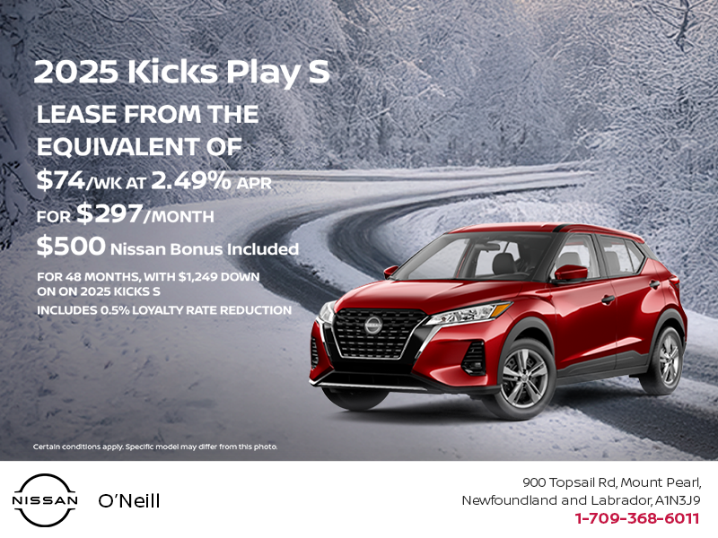 Get the 2025 Nissan Kicks Play S today!
