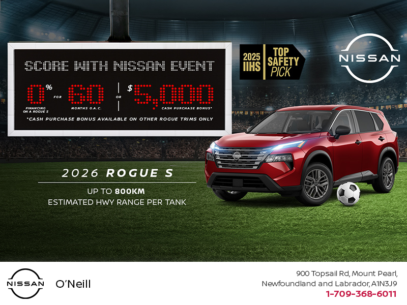 Get the 2026 Nissan Rogue S Today!