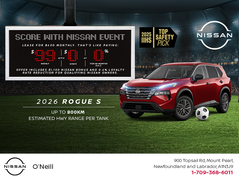 Get the 2026 Nissan Rogue S Today!