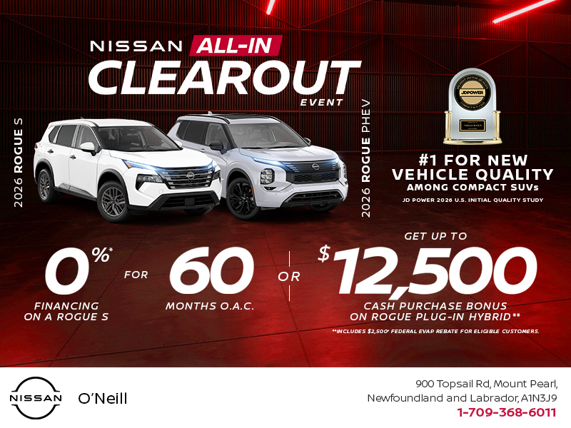 Finance the 2026 Nissan Rogue S and Phev Today!