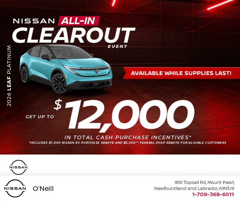 Get the 2026 Nissan Leaf Platinum Today!