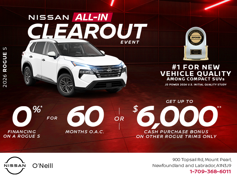 Get the 2026 Nissan Rogue S Today!
