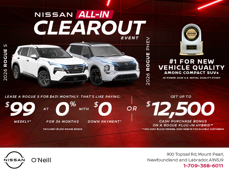 Lease the 2026 Nissan Rogue S and Phev Today!
