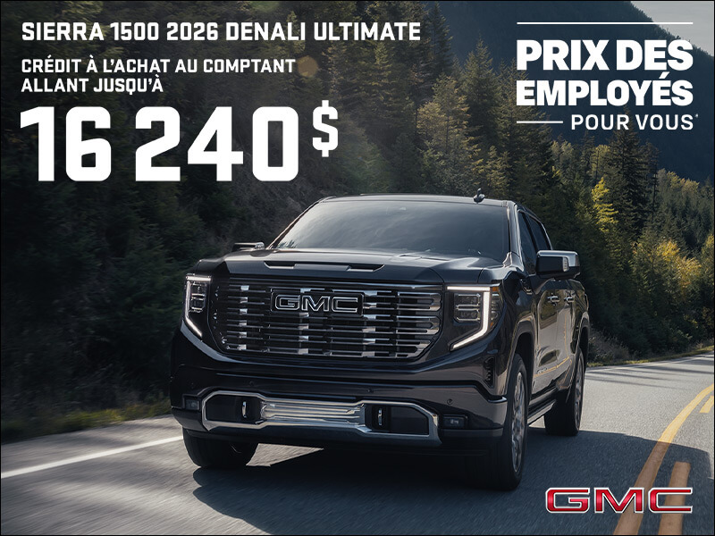Le GMC Sierra 1500 Pro Graphite 2026 à cabine multiplace