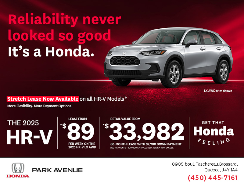 Get the 2025 Honda HR-V!