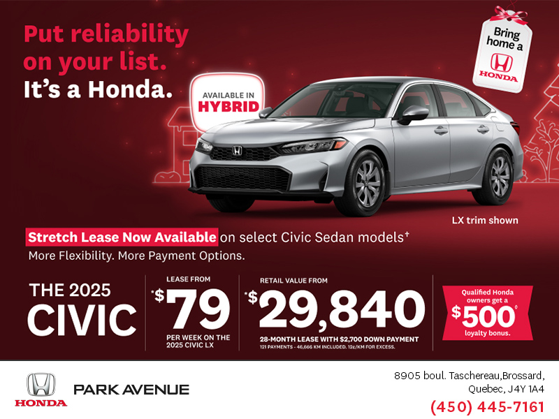 Get the 2025 Honda Civic!